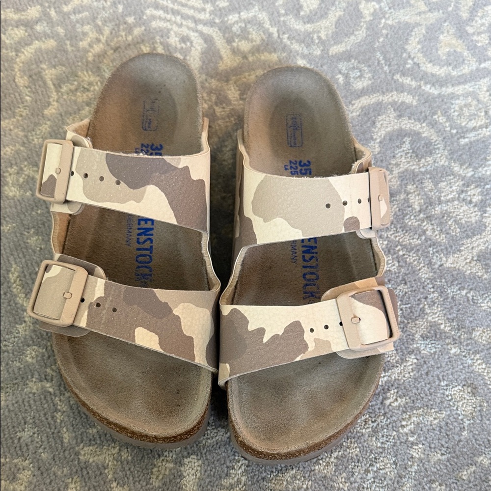 Birko-Flor - Desert Soil Gray/Taupe Birkenstock Arizona Soft Foot Bed size 35